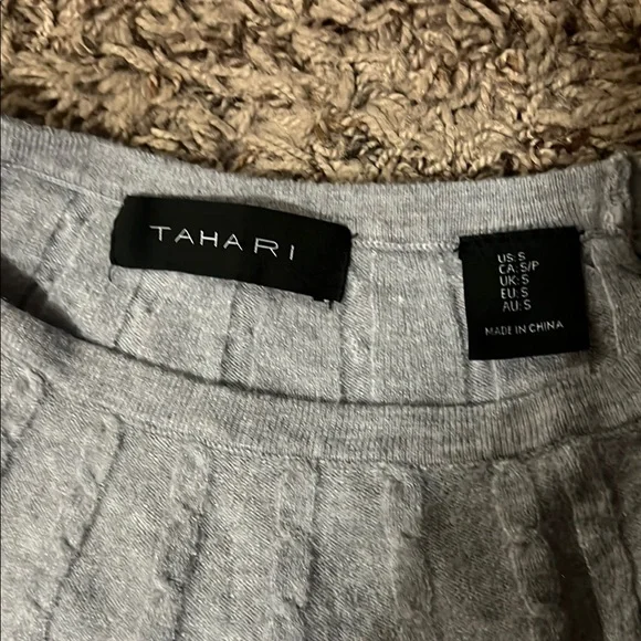 Tahari Gray Crew Neck Sweater - Picture 3 of 6
